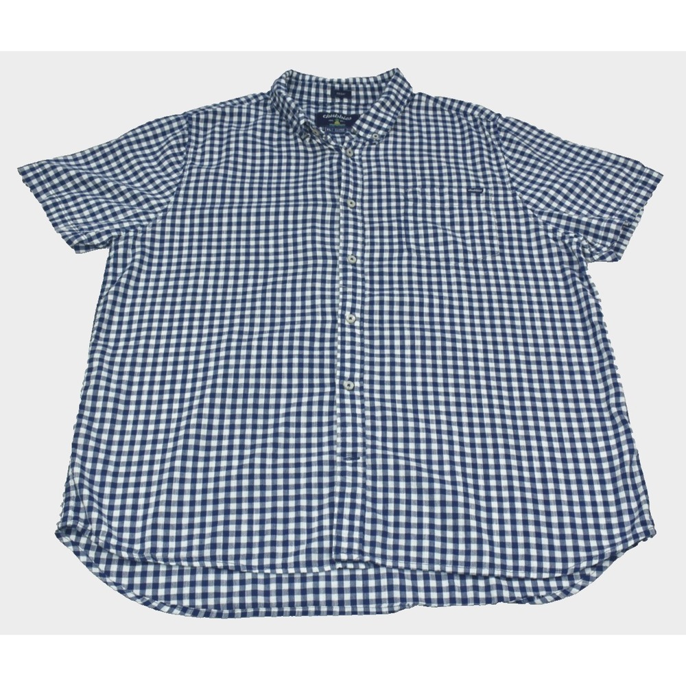 Chubbies Friday Men's Shirt Size XL Blue/White Short Sleeve Gingham Button Down